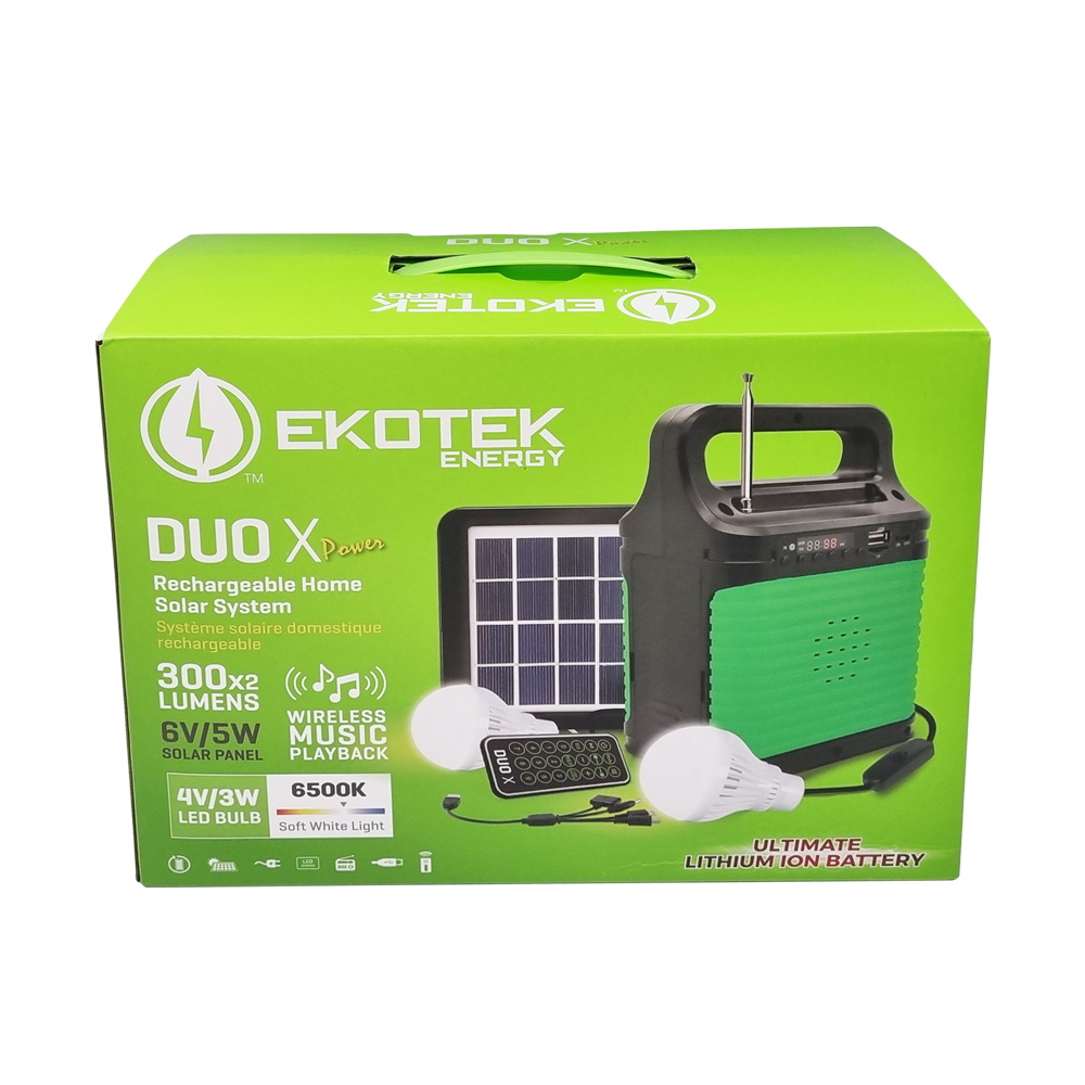 EKOTEK DUO X Rechargeable Residential Home Solar System